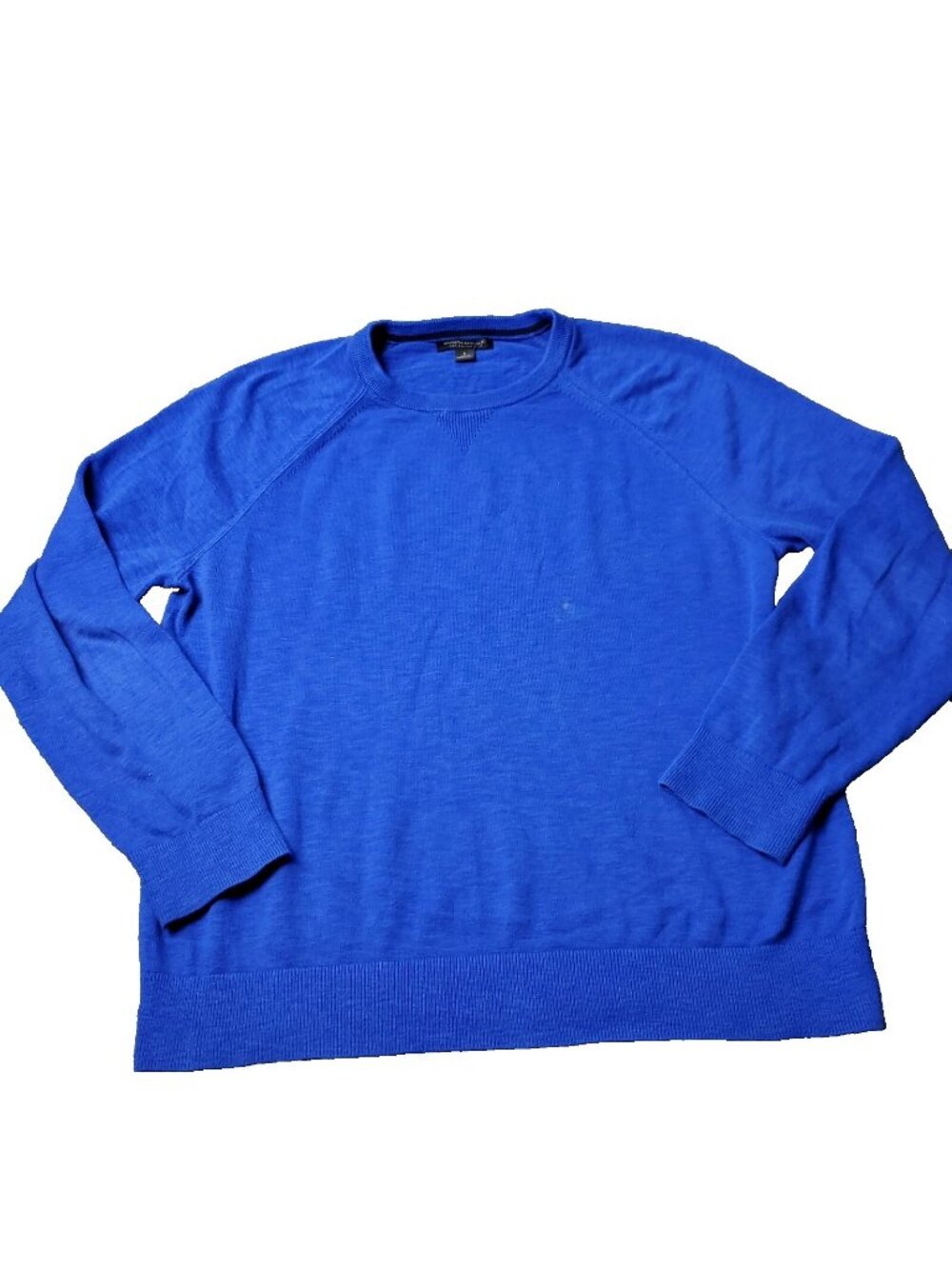 Banana Republic Sweater Mens L Large Blue Pullover Cotton Crew Neck Casual